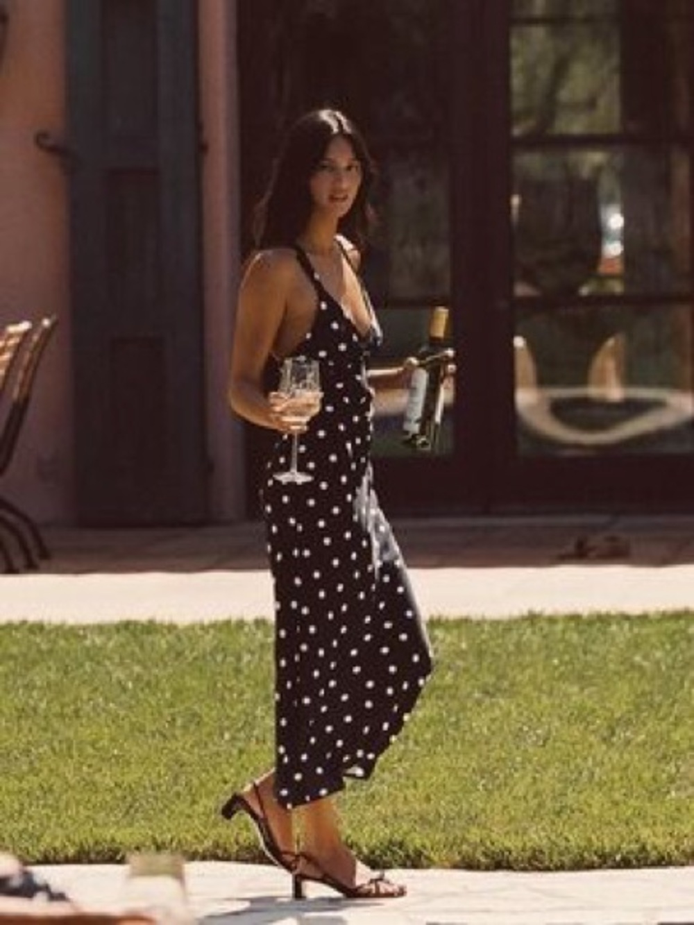 Skatie Gidget Black Polka Dot Midi Dress
